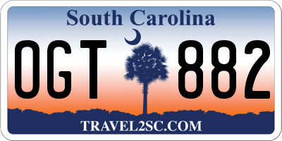 SC license plate OGT882