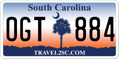 SC license plate OGT884