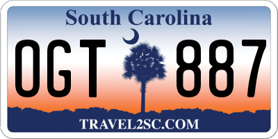 SC license plate OGT887