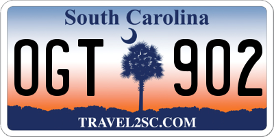 SC license plate OGT902