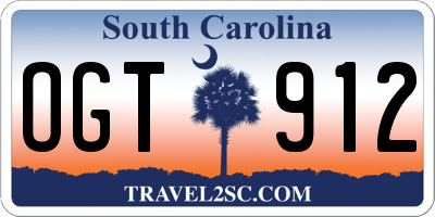 SC license plate OGT912