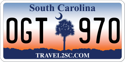 SC license plate OGT970