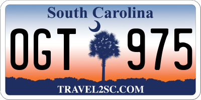 SC license plate OGT975