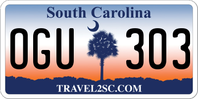 SC license plate OGU303