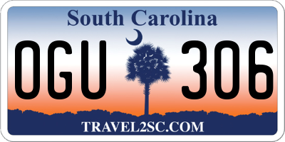 SC license plate OGU306