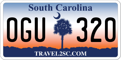 SC license plate OGU320