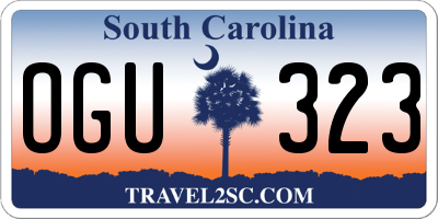 SC license plate OGU323