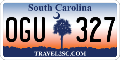 SC license plate OGU327