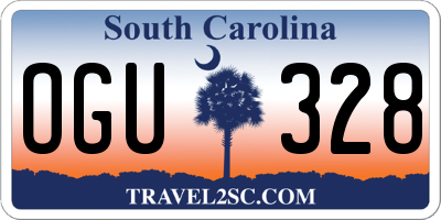 SC license plate OGU328
