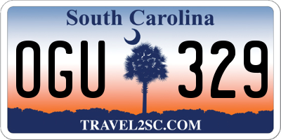 SC license plate OGU329