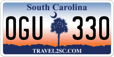 SC license plate OGU330