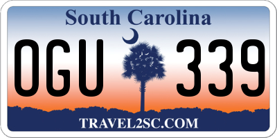 SC license plate OGU339