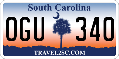 SC license plate OGU340