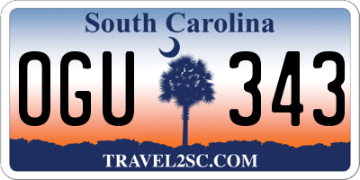 SC license plate OGU343