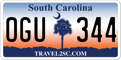 SC license plate OGU344
