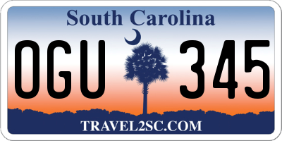 SC license plate OGU345
