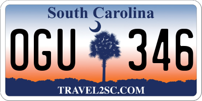 SC license plate OGU346