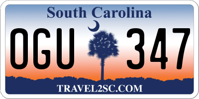 SC license plate OGU347