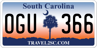 SC license plate OGU366