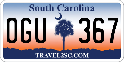 SC license plate OGU367