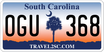 SC license plate OGU368