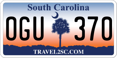 SC license plate OGU370