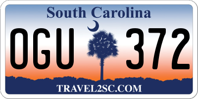 SC license plate OGU372