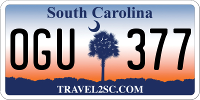 SC license plate OGU377