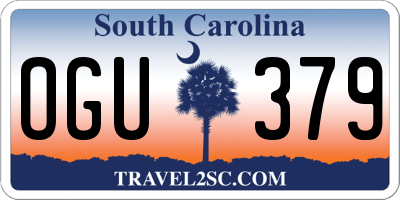 SC license plate OGU379