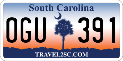 SC license plate OGU391