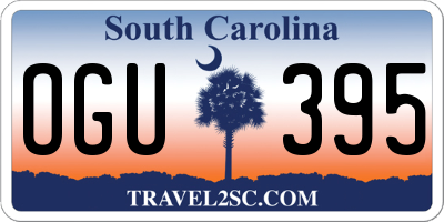 SC license plate OGU395