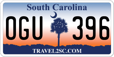 SC license plate OGU396