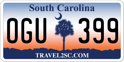 SC license plate OGU399