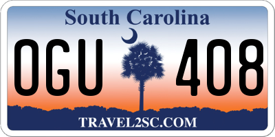SC license plate OGU408