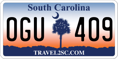 SC license plate OGU409