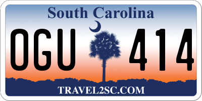 SC license plate OGU414