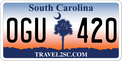 SC license plate OGU420