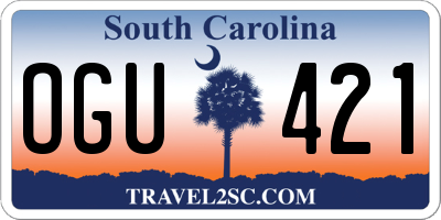 SC license plate OGU421