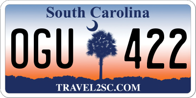SC license plate OGU422