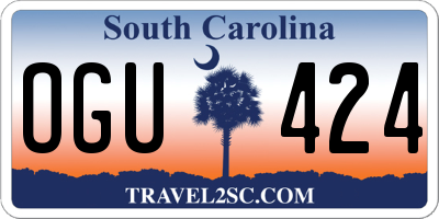 SC license plate OGU424