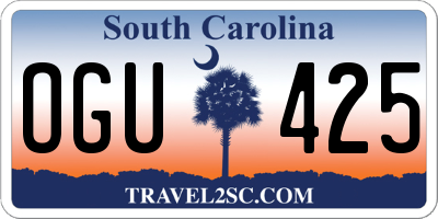 SC license plate OGU425