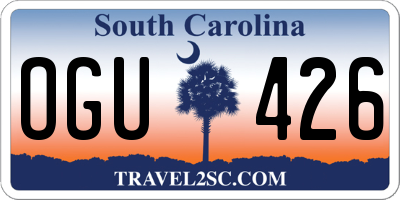 SC license plate OGU426