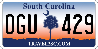 SC license plate OGU429
