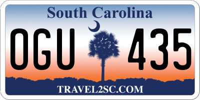 SC license plate OGU435
