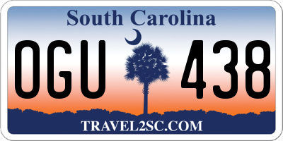 SC license plate OGU438