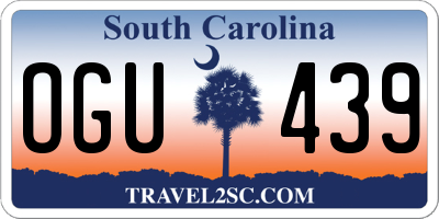 SC license plate OGU439