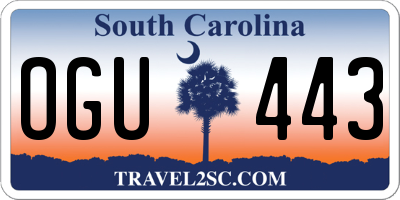 SC license plate OGU443