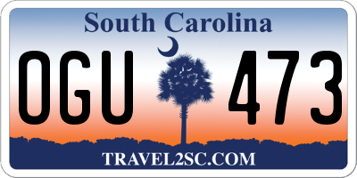 SC license plate OGU473