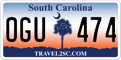 SC license plate OGU474