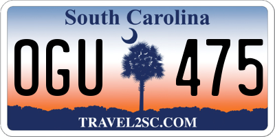 SC license plate OGU475
